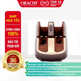 Máy Massage Chân OKACHI JP-988 Plus  Với Con Lăn 4D Massage Từ Đùi Đến Lòng Bàn Chân Với Túi Khí Thông Minh
