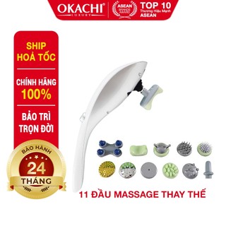  Máy Massage Cầm Tay Okachi Fuki FK-511 Với 11 Đầu Massage Đèn Hồng Ngoại Kích Thích Lưu Thông Máu 