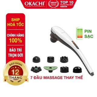  Máy massage cầm tay OKACHI JP-650E  Pin sạc  