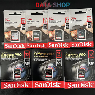  Thẻ nhớ SD Sandisk 16G 32G 64G 128G cho máy ảnh may quay ultra và quay 4k extreme pro tốc độ cao 