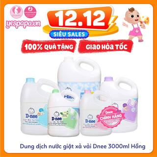 Dung dịch nước giặt xả vải Dnee 3000ml Hồng