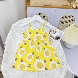 Đầm Váy hai dây cotton bé gái- chất cotton xuất mềm,mát