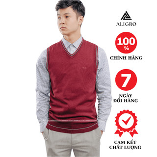 Áo len gile Aligro ALENGL015 màu nâu đỏ