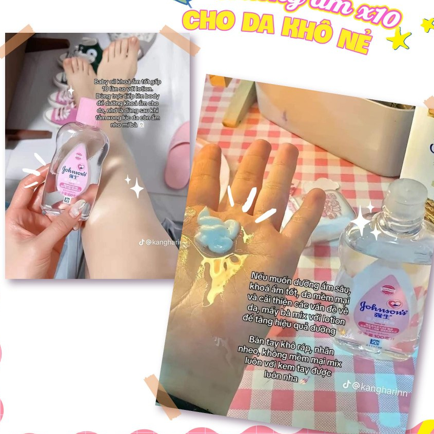 Dầu Massage Dưỡng Ẩm Johnson’s Baby Oil Cho Bé