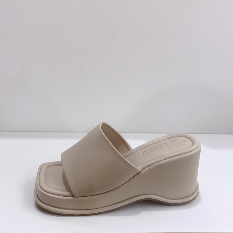JENMI - Dép Xuồng 7cm Quai Ngang Da Siêu Mềm