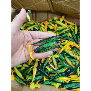 Mồi mềm nff xanh tiger 7cm, 9cm. lưỡi thủ công 4cm, 5cm