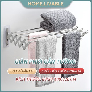 Giàn Phơi Gắn Tường Giàn phơi thông minh co giãn dài 1.2m 1m 80cm 60cm Sào phơi giá phơi