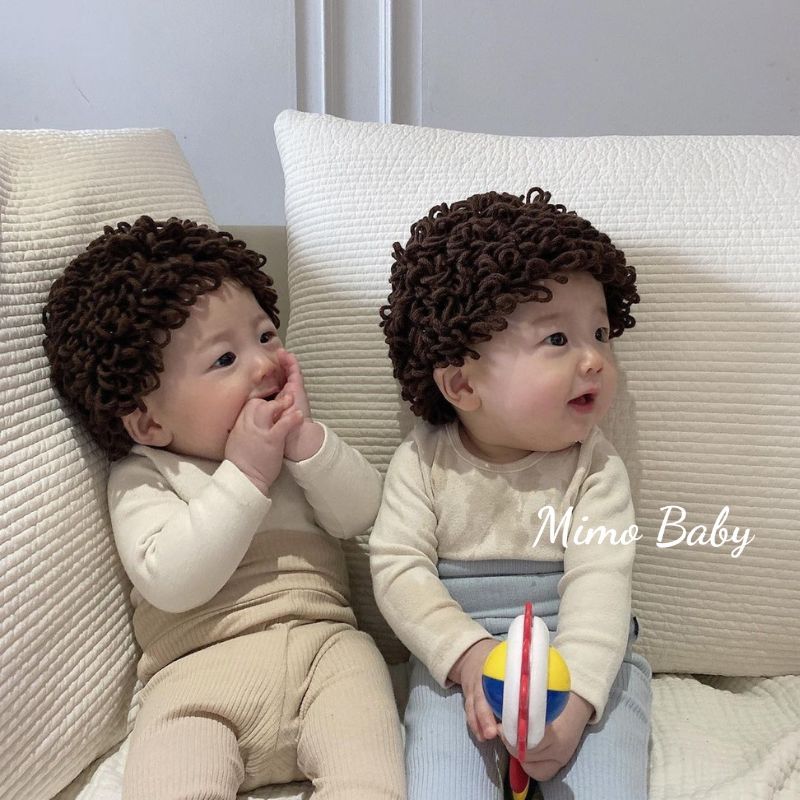 Bộ tóc giả bằng len đáng yêu phong cách hàn quốc cho bé TG02 Mimo Baby