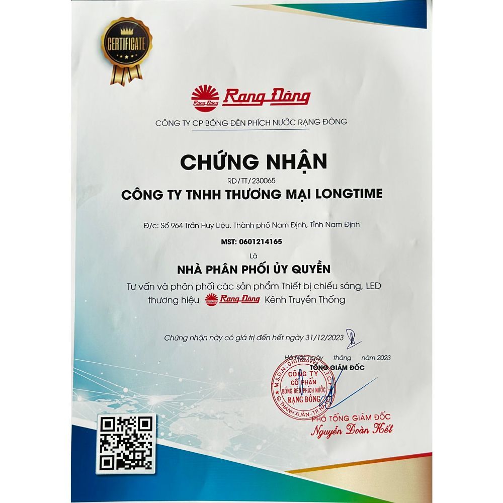 Bóng đèn LED BULB nhôm đúc Rạng Đông 40W thân nhựa ánh sáng trắng siêu sáng tiết kiệm điện Bảo hành 2 năm