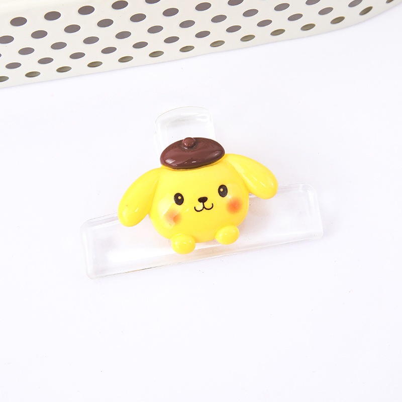 Haneso 🌸 Kẹp Giấy Kẹp Tài Liệu Cố Định Sách, Đánh Dấu Trang 2 Mặt Bằng Nhựa Hoạt Hình Sanrio Kuromi Melody Cinnamoroll