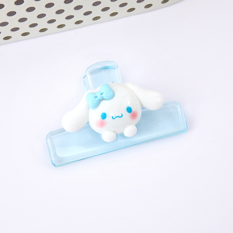 Haneso 🌸 Kẹp Giấy Kẹp Tài Liệu Cố Định Sách, Đánh Dấu Trang 2 Mặt Bằng Nhựa Hoạt Hình Sanrio Kuromi Melody Cinnamoroll