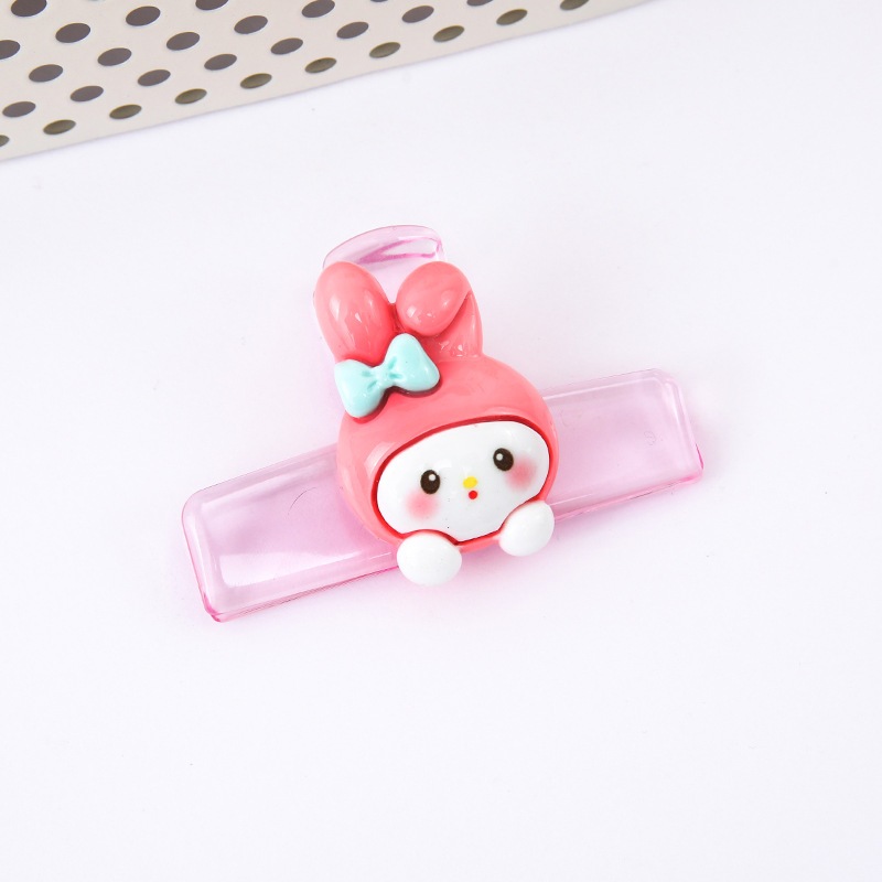 Haneso 🌸 Kẹp Giấy Kẹp Tài Liệu Cố Định Sách, Đánh Dấu Trang 2 Mặt Bằng Nhựa Hoạt Hình Sanrio Kuromi Melody Cinnamoroll