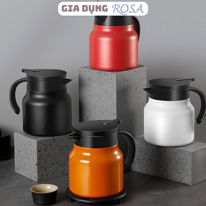 Âm trà, bình pha trà giữ nhiệt dung tích 1000ML chất liệu inox có lưới lọc kết hợp tay cầm tròn tiện dụng AT35