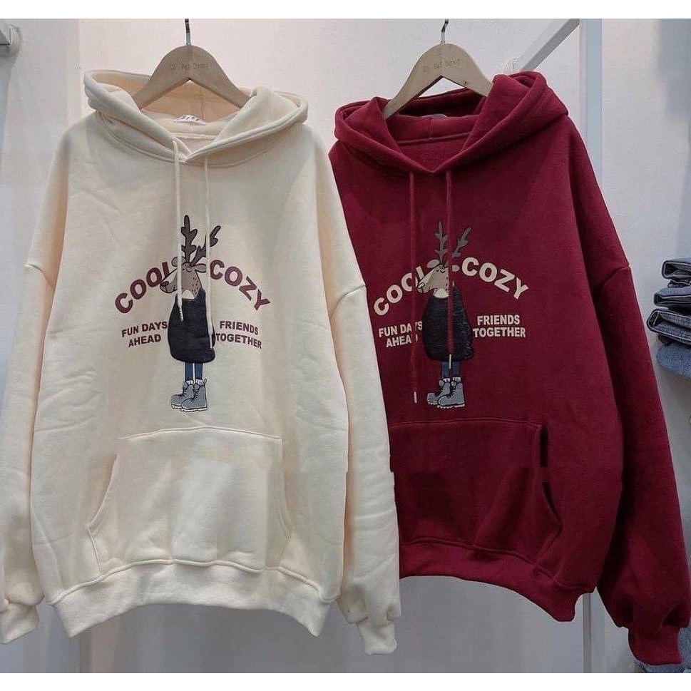 Áo nỉ Cool Cozy chất nỉ dày dặn form thụng - 247store.vn - Aohoodie2111