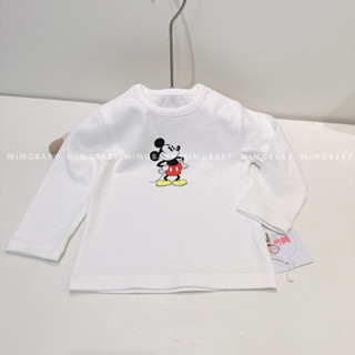 Áo cotton cao cấp dài tay in hình chuột mickey đáng yêu cho bé QA125 Mimo Baby