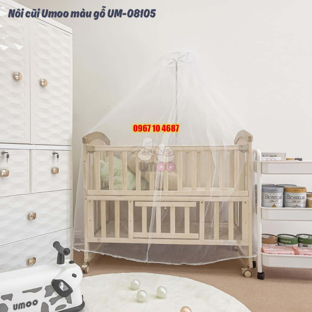 Nôi cũi UMOO tích hợp 5 trong 1 cho bé UM-08105