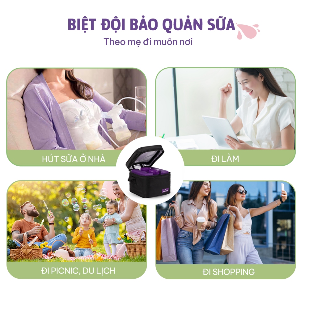 Túi Đá Khô Trữ Sữa Mama’s Choice, Bảo Quản Lạnh Sữa Mẹ Đến 14 Giờ, Giữ Nhiệt Bình Sữa, Đựng và Giữ Ấm Đồ Ăn Cho Mẹ & Bé