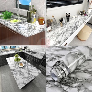 Decal giả đá hoa cương dán bàn bếp chống dầu mỡ, giấy dán tường vân đá dán nhà tắm 1.2mx0.5m