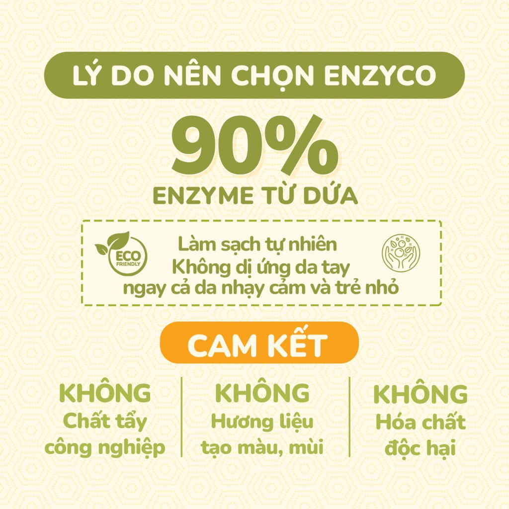 Nước Lau Đa Năng Sinh Học Enzyco Tinh Dầu Bạc Hà Và Hương Nhu 500ML, Làm Sạch Vết Dầu Mỡ, Đuổi Côn Trùng