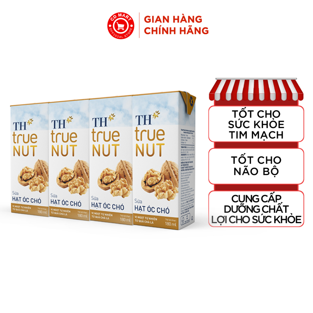 Thùng 48 hộp sữa hạt óc chó TH true NUT 180ml
