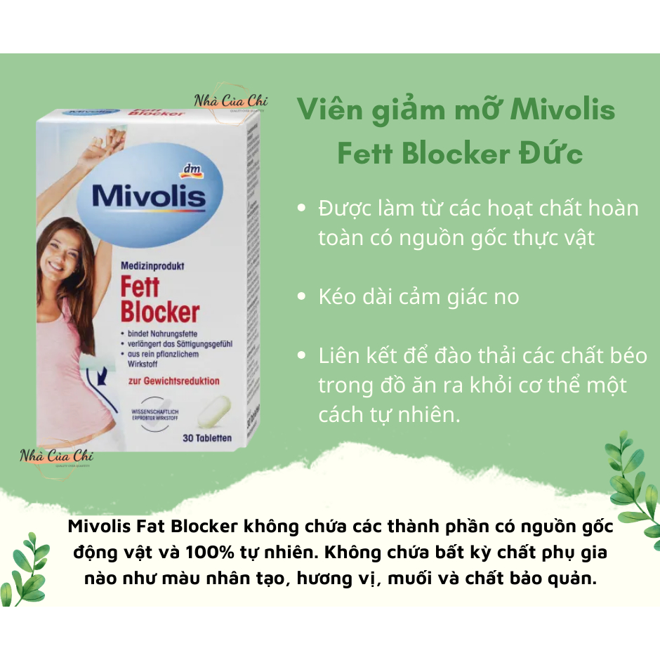 SẢN PHẨM GIẢM CÂN FETT BLOCKER- MIVOLIS - Hàng Đức