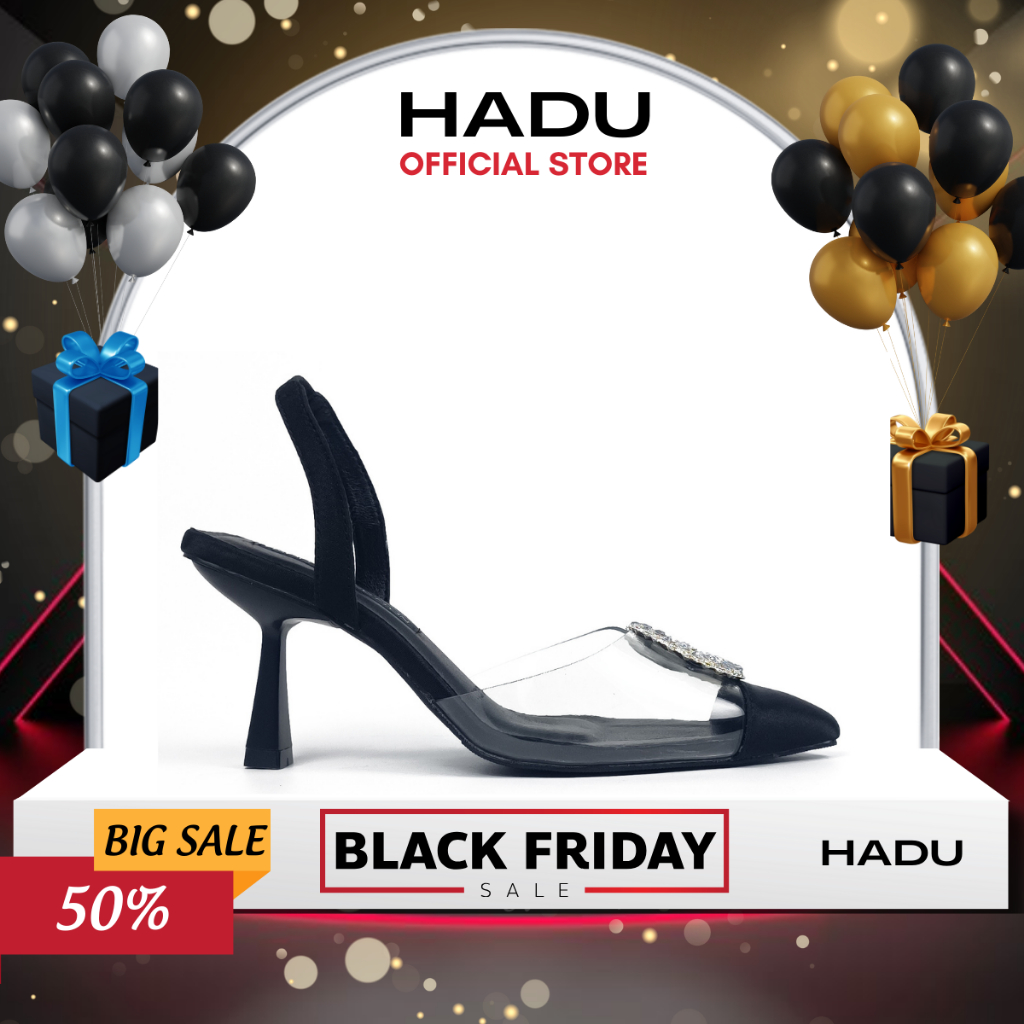 Giày Sandal Cao Gót Phối Mika 7P, Khóa Tròn Đính Đá MAVIES HADU M7114, BH 24 Tháng