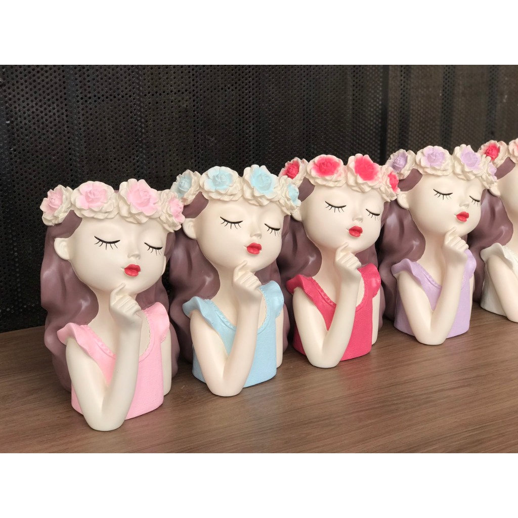 Bình Hoa Cô Gái Tóc Mây Cắm Hoa Trang Trí Phòng Đẹp, Làm Quà Tặng Sinh Nhật, Quà Tặng Khai Trương, Đám Cưới