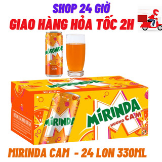 Cam mirinda có ga thùng 24 lon