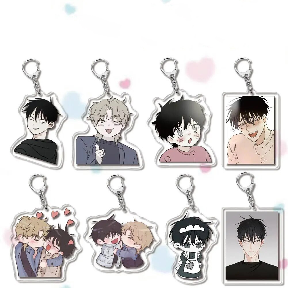 Móc khóa keyring LOW TIDE IN TWILIGHT in hình Đêm bên là nước BL boylove chibi quà tặng chibi mica anime xinh xắn