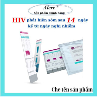 Que test HIV Alere combo Ag/ab phát hiện sớm 14 ngày kết quả chính xác hơn 95% (1 kit), lấy mẫu máu đầu ngón tay