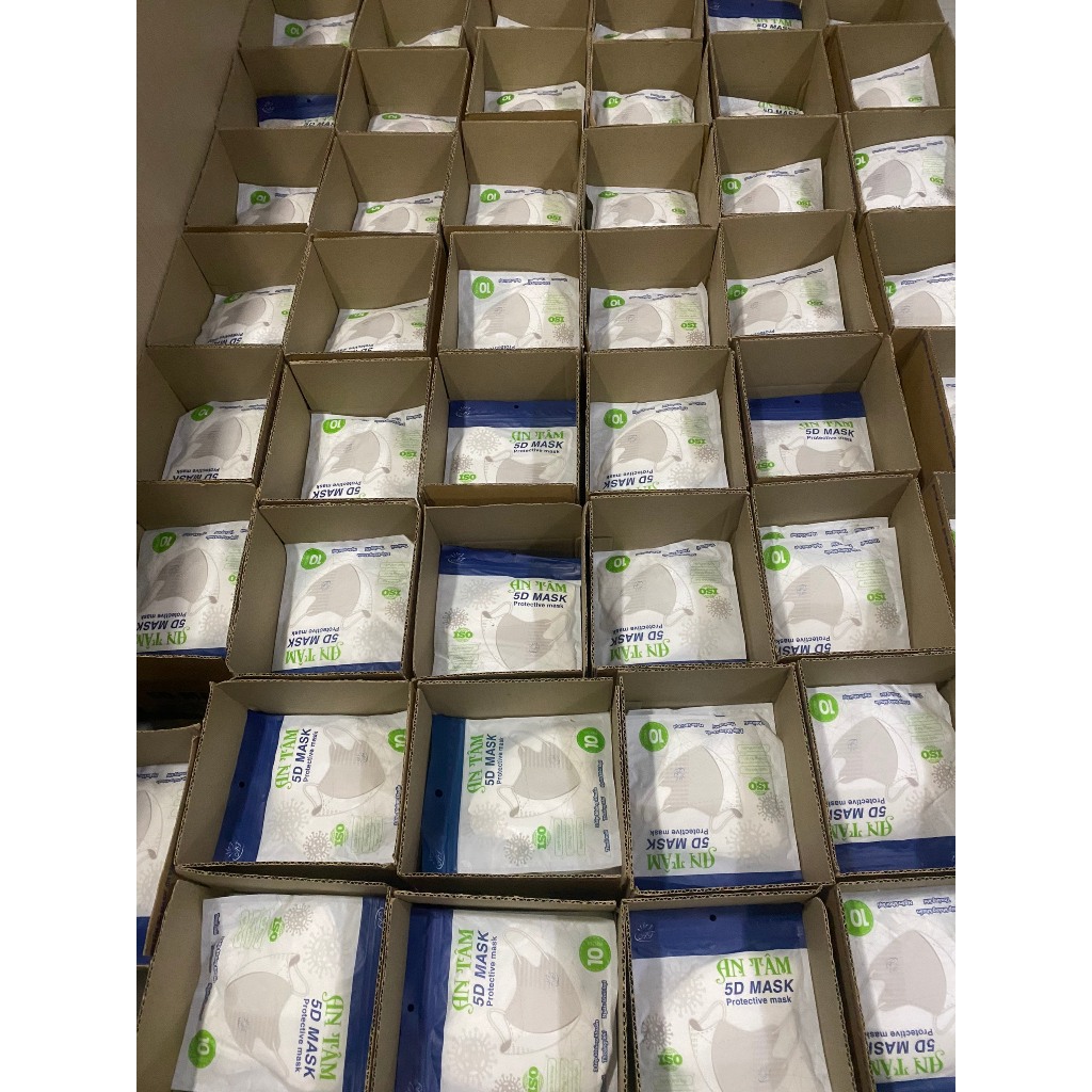HỘP 100 CÁI KHẨU TRANG 5D AN TÂM   AN TÂM 5D MASK