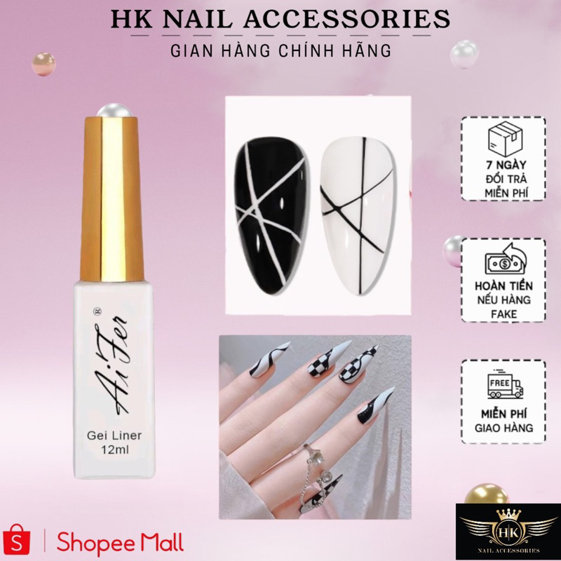 Sơn gel cọ nét aifen HK NAIL ACCESSORIES 12ml
