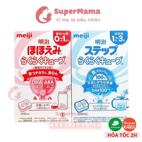Sữa Meiji số 0 và số 9 800g nội địa Nhật Bản