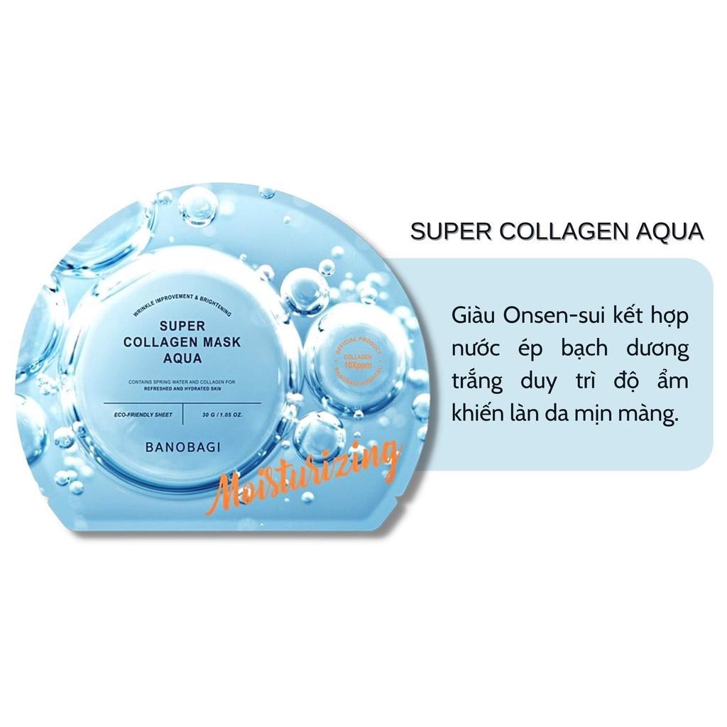 Mặt Nạ BANOBAGI Cấp Ẩm Da Căng Bóng Super Collagen Mask 30ml - SUPER Aqua
