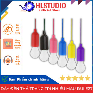 Bộ 3 dây đui đèn thả trang trí nhiều màu e27 - hl studio - đèn led siêu sáng