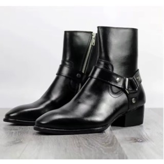 Giày da nam harness boot thiết kế độc quyền- mã 686