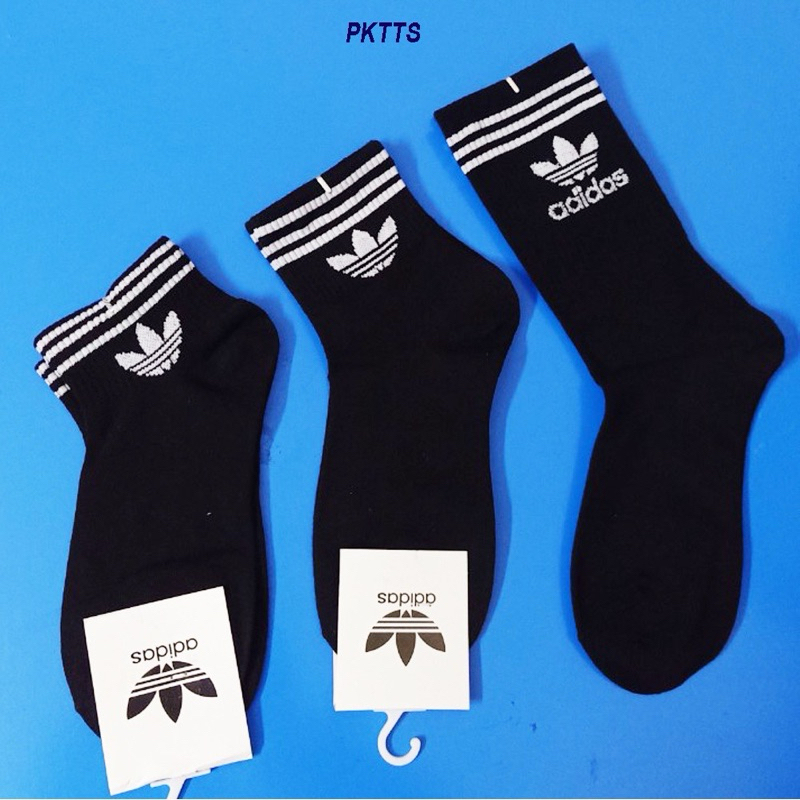 Tất Nam Nữ Cổ Ngắn, Cổ Lỡ, Cổ Cao Adidas 3 cánh. Chất vải mềm, kiểu dáng thời trang