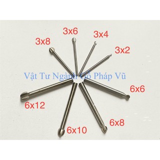Mũi đục cốt 3mm cốt 6mm - mũi đào tròn, mũi bo tròn _ Ngành Gỗ