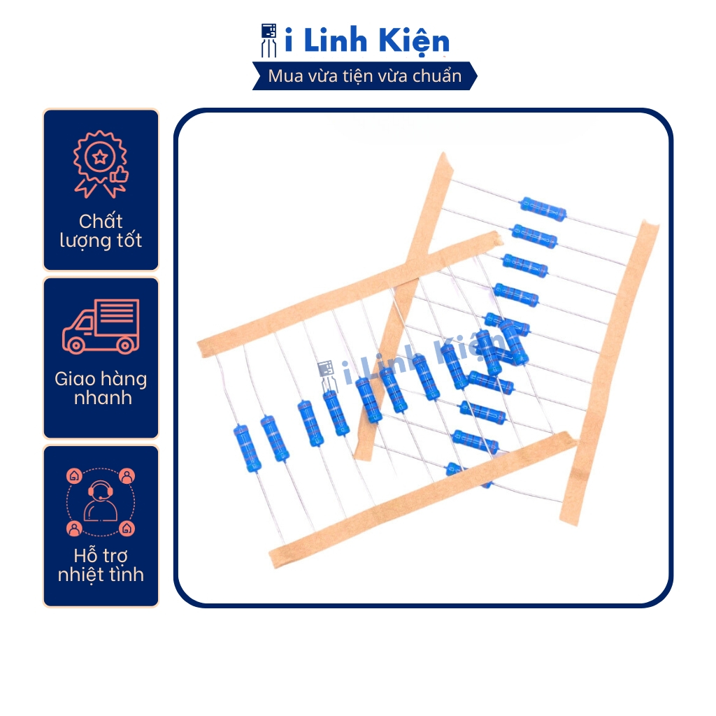 Điện trở vạch 2W 51K – 240K 1% chân đồng