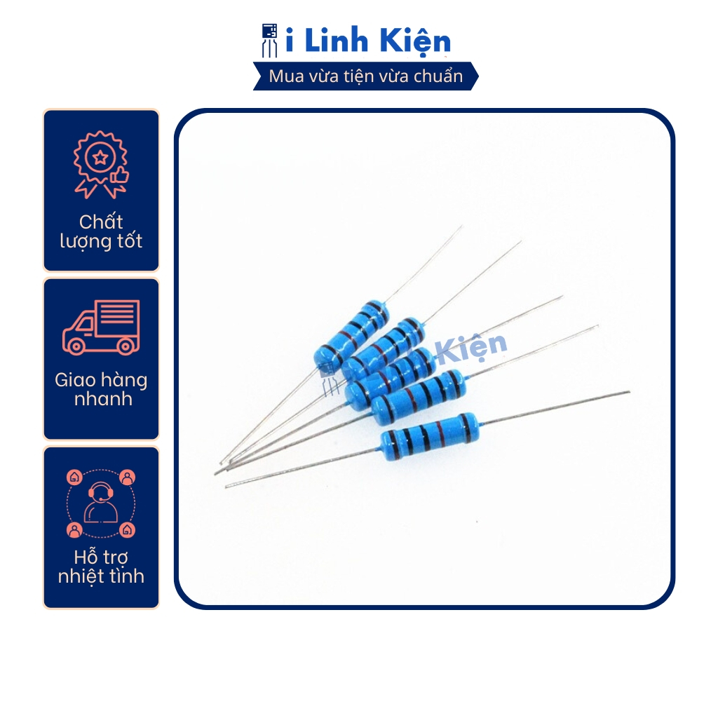 Điện trở vạch 2W 51K – 240K 1% chân đồng