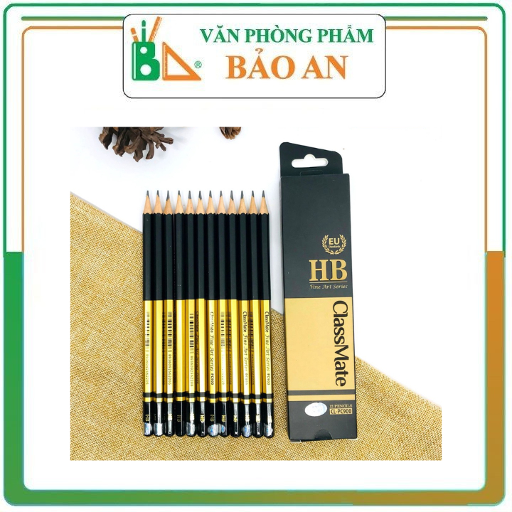 Bút Chì Gỗ Cao Cấp Fine Art HB CLASSMATE - 1 Chiếc - Nét Bút Mịn, Dùng Làm Họa Cụ Chuyên Nghiệp CL-PC900