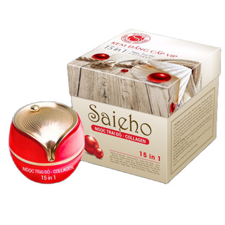 Kem saieho collagen ngọc trai đỏ 15 in 1 vip 35g dưỡng trắng da chống nắng