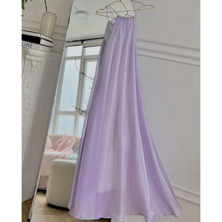 Váy Đầm Maxi Cổ Yếm Đính Đá Dáng Dài