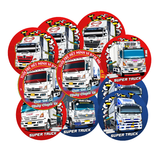 Combo 15 Tem Xe Tải HINO 500, Hino 300, chống nước
