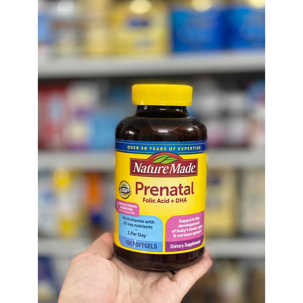 Viên bổ Bầu Nature Made Prenatal Multi DHA 150 Viên