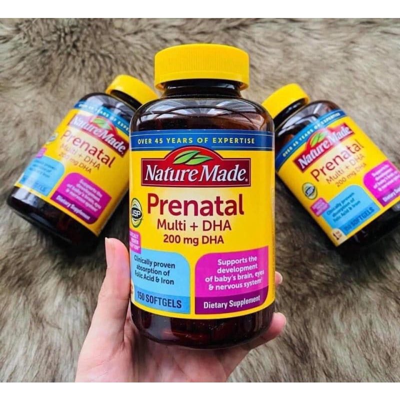 Viên bổ Bầu Nature Made Prenatal Multi DHA 150 Viên