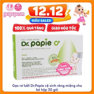 Gạc rơ lưỡi Dr.Papie vệ sinh răng miệng cho bé hộp 30 gói