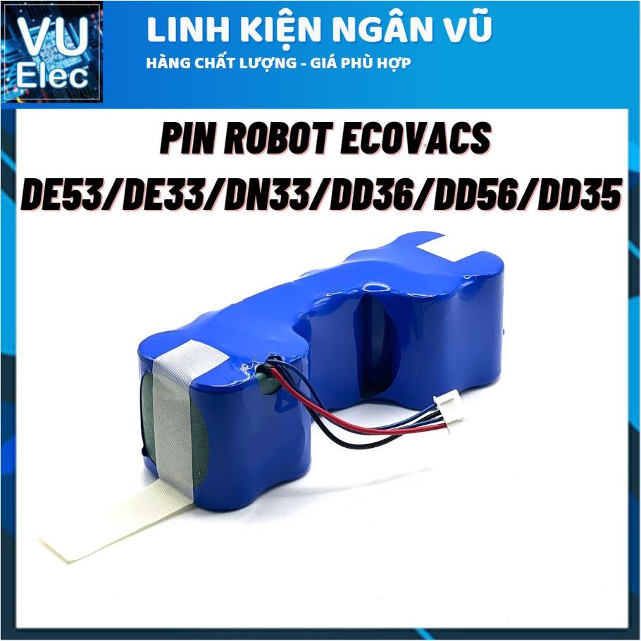 Pin robot hút hút bụi Ecovacs DD35 - DD37 - DE53 - DE55 - DN33 - DN36 - DN39 - DN320 - Bảo hành 3 tháng