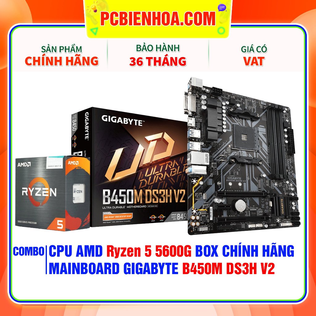 Combo AMD giá tốt - B450M- Ryzen 5 4600G /5600G- 36T
