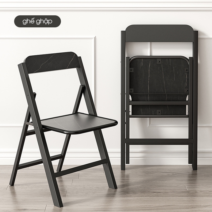 Bàn Ăn Gấp Gọn Thông Minh Hiện Đại Cao Cấp Có Bánh Xe Hình Chữ Nhật - M202